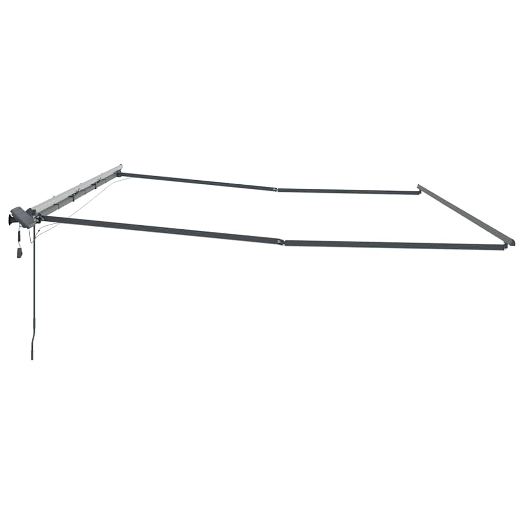 Awning with Manual Anthracite 6 x 3.5 m Metal