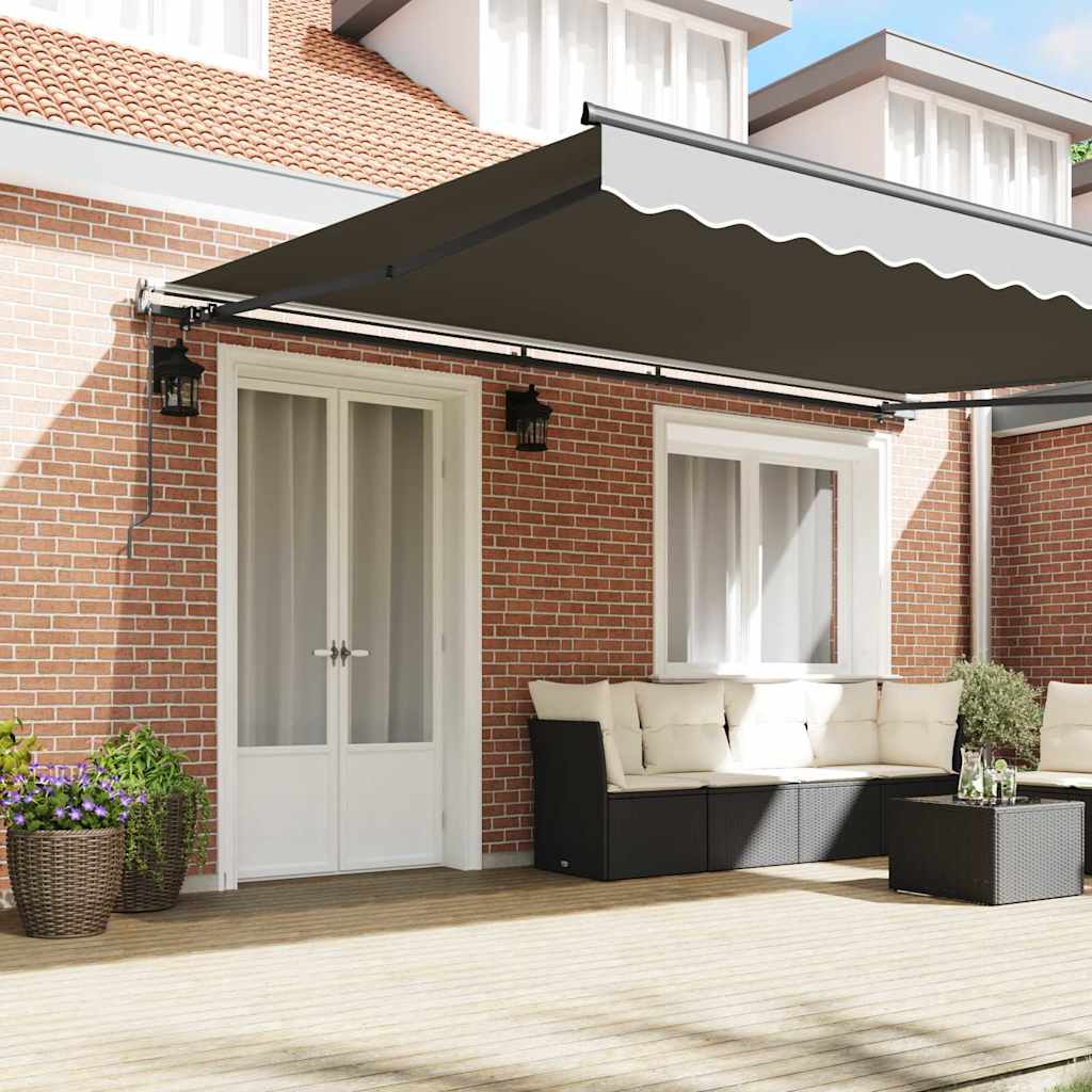 Awning Manual Anthracite 4 x 3 m Metal
