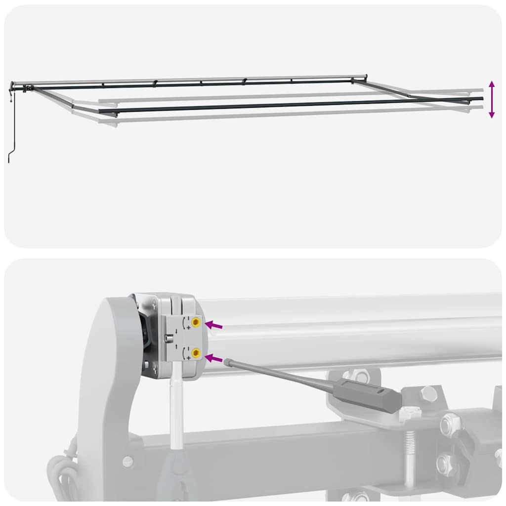 Awning Manual Anthracite 6 x 3 m Metal