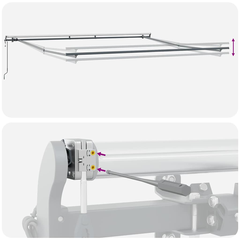 Awning Manual Anthracite 4 x 3.5 m Metal