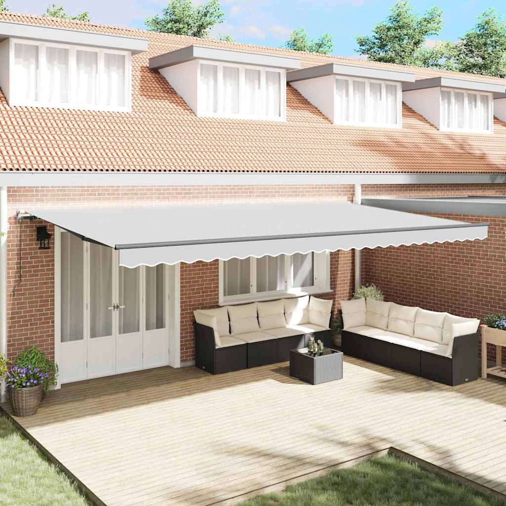 Awning Anthracite 6 x 3.5 m Metal