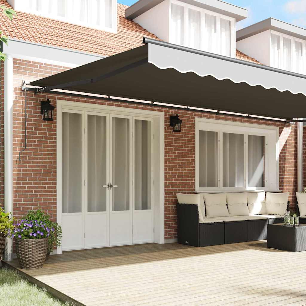 Awning Anthracite 6 x 3.5 m Metal