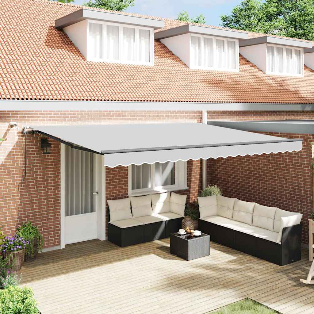 Awning with Anthracite 4 x 3 m Metal