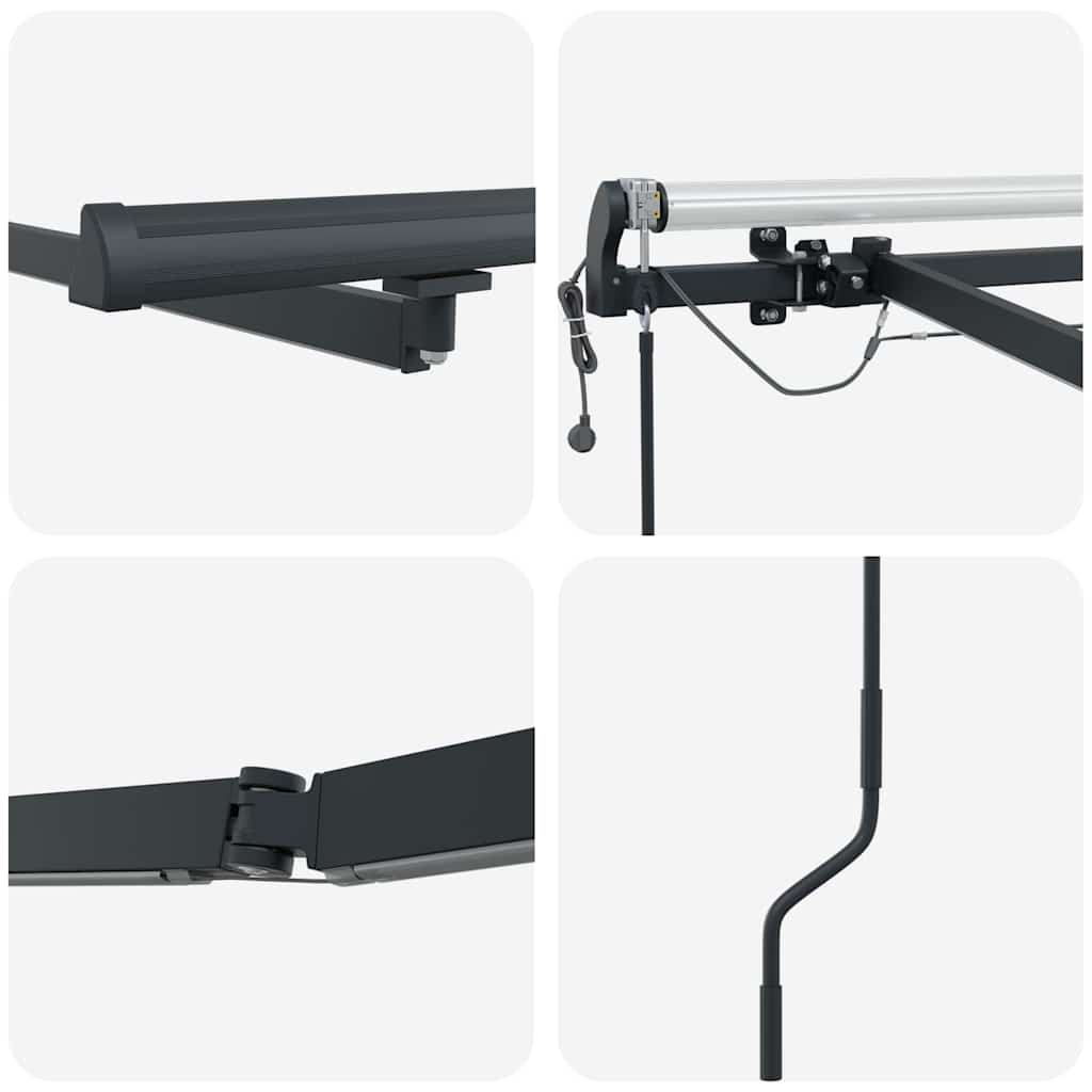 Awning with Manual Anthracite 4.5 x 3 m Metal