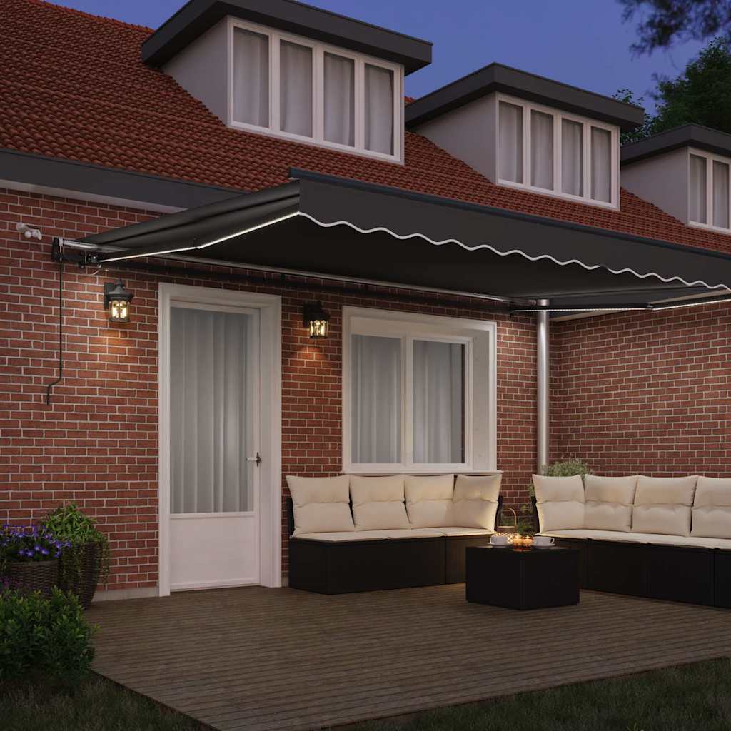 Awning with Manual Anthracite 5 x 3 m Metal