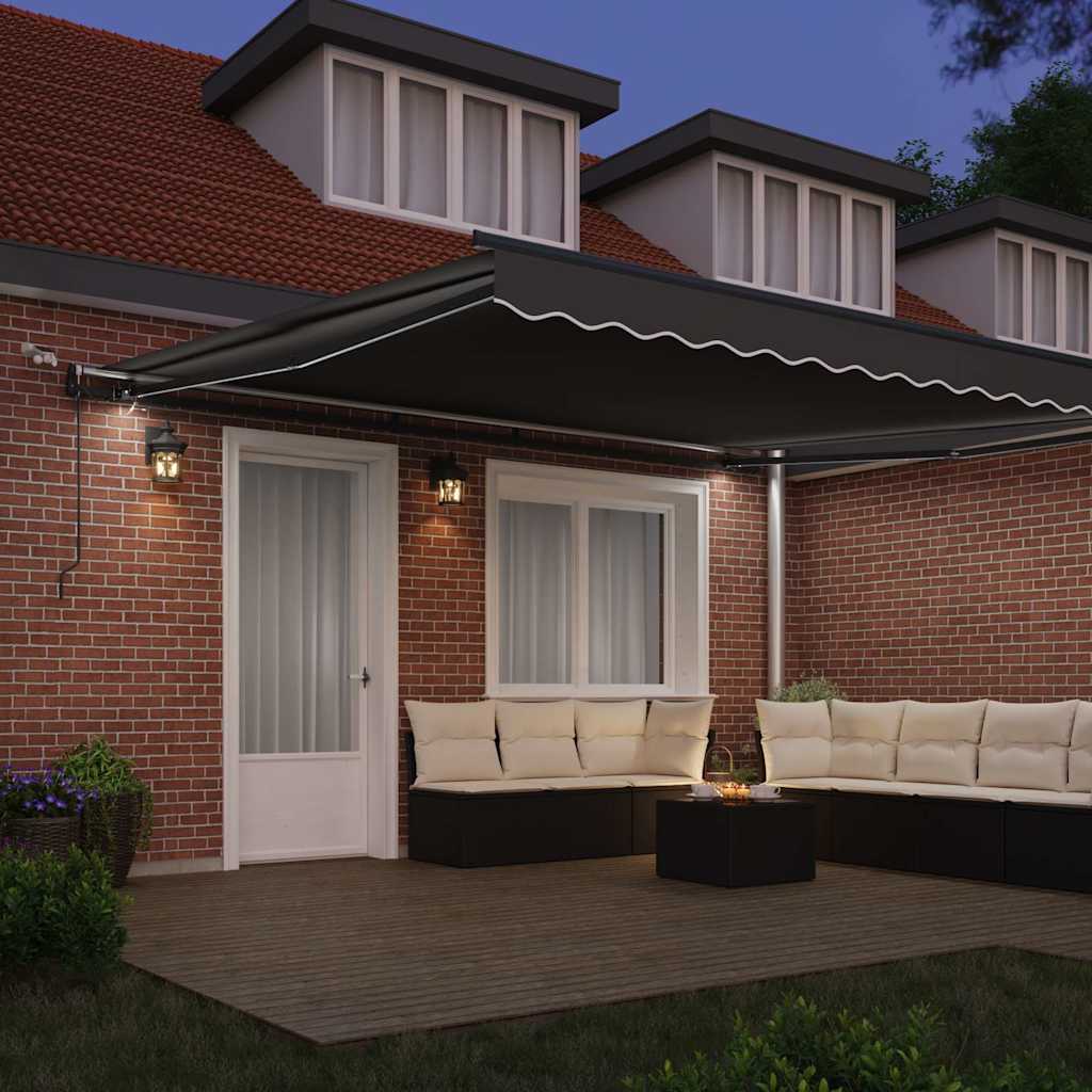 Awning with Anthracite 4 x 3.5 m Metal