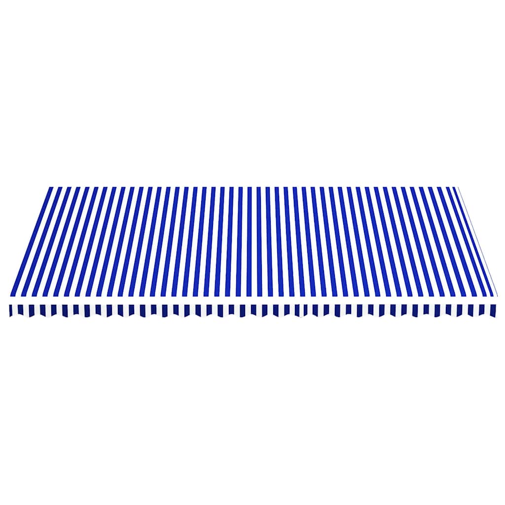 Replacement Fabric for Awning Blue and White 6x3.5 m