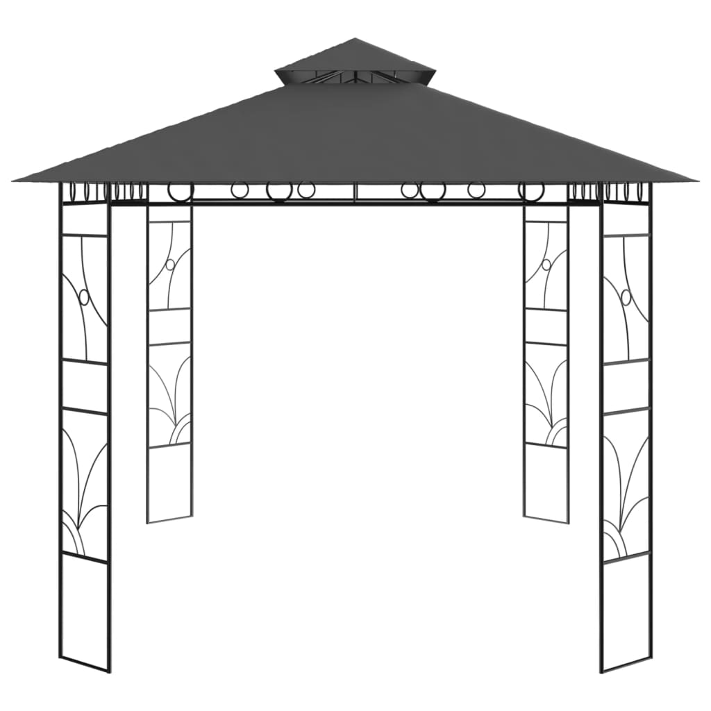 Gazebo 4x3x2.7 m Anthracite 160 g/m²