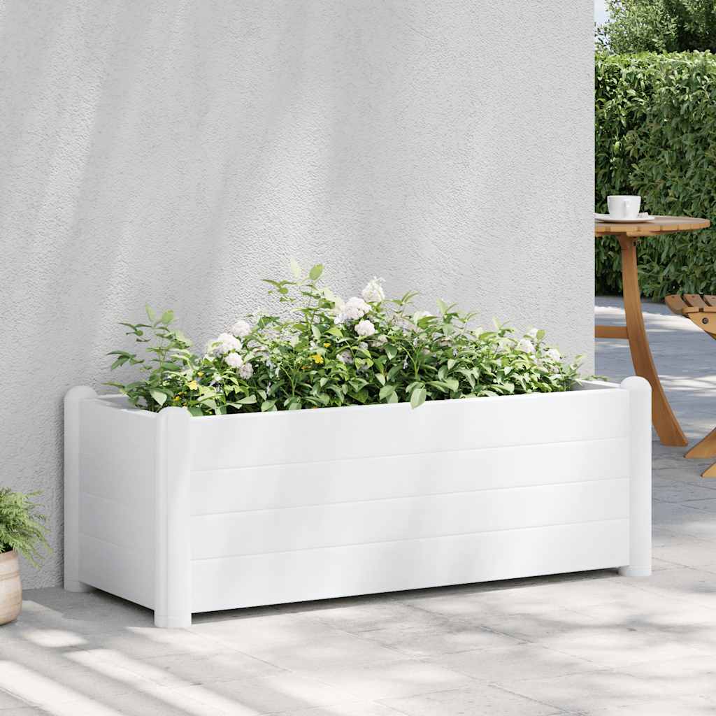 Garden Raised Bed PP White 100x43x35 cm
