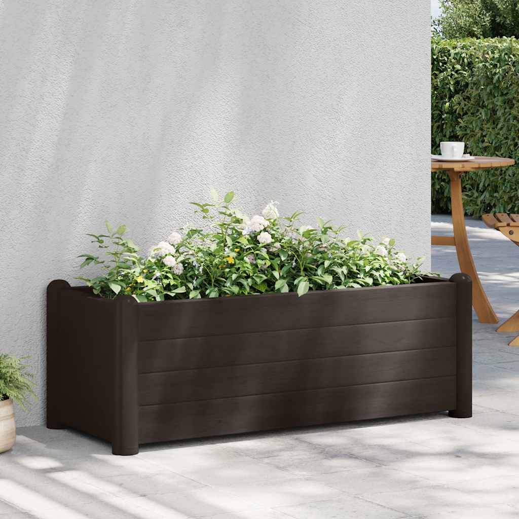 Garden Raised Bed PP Mocha 100x43x35 cm