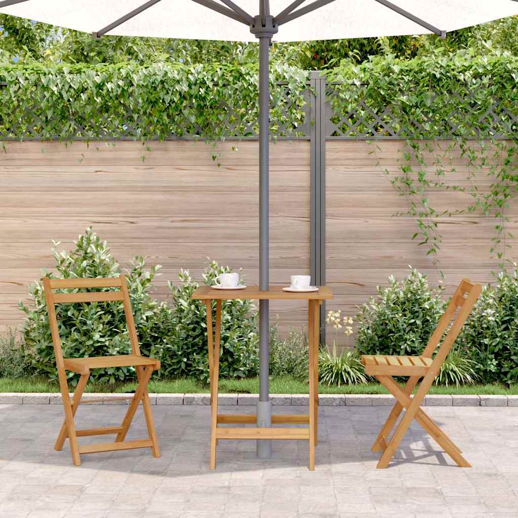 Folding Garden Table 60x60x75 cm Solid Acacia Wood