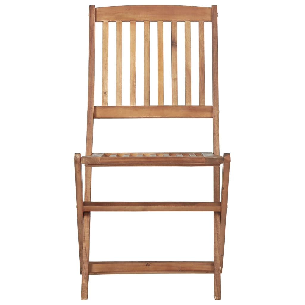 vidaXL Folding Outdoor Chairs 2 pcs Solid Acacia Wood