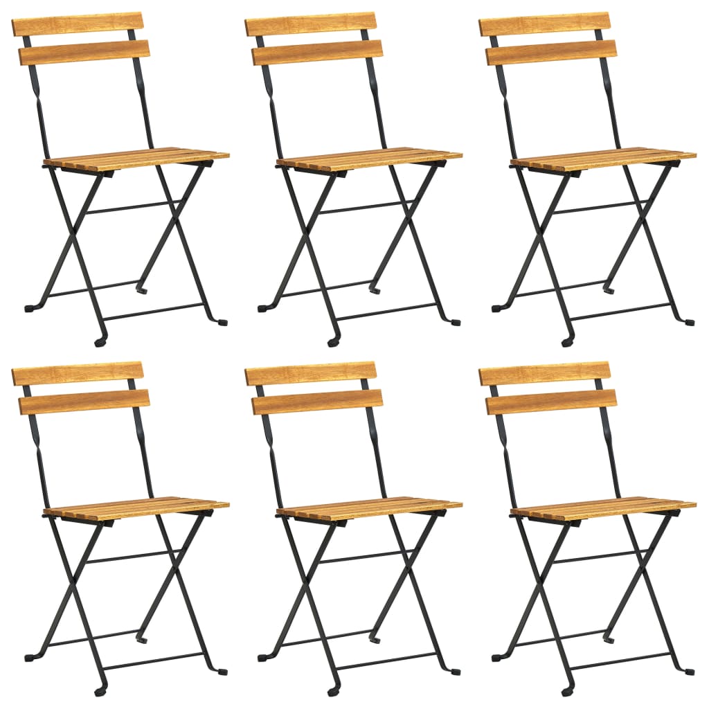 7 Piece Folding Outdoor Dining Set Solid Acacia Wood