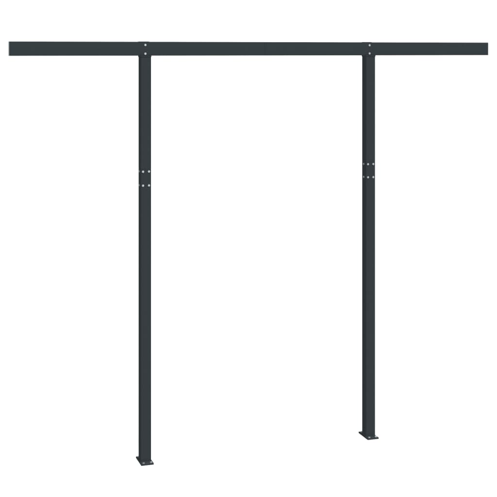 vidaXL Awning Post Set Anthracite 300x245 cm Iron