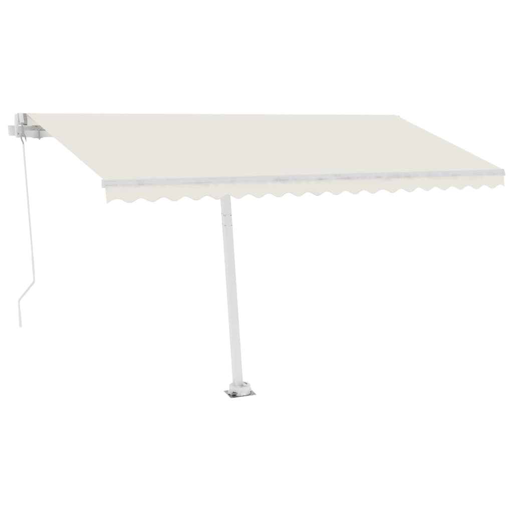 vidaXL Awning Post Set White 450x245 cm Iron