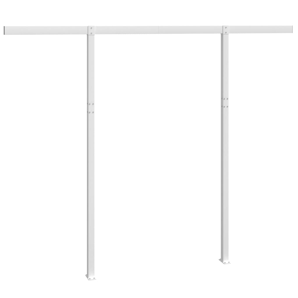 vidaXL Awning Post Set White 300x245 cm Iron