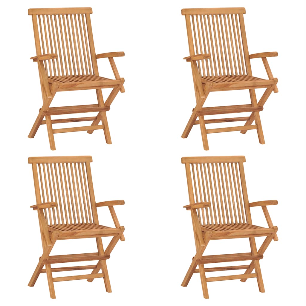 5 Piece Garden Dining Set Solid Teak Wood