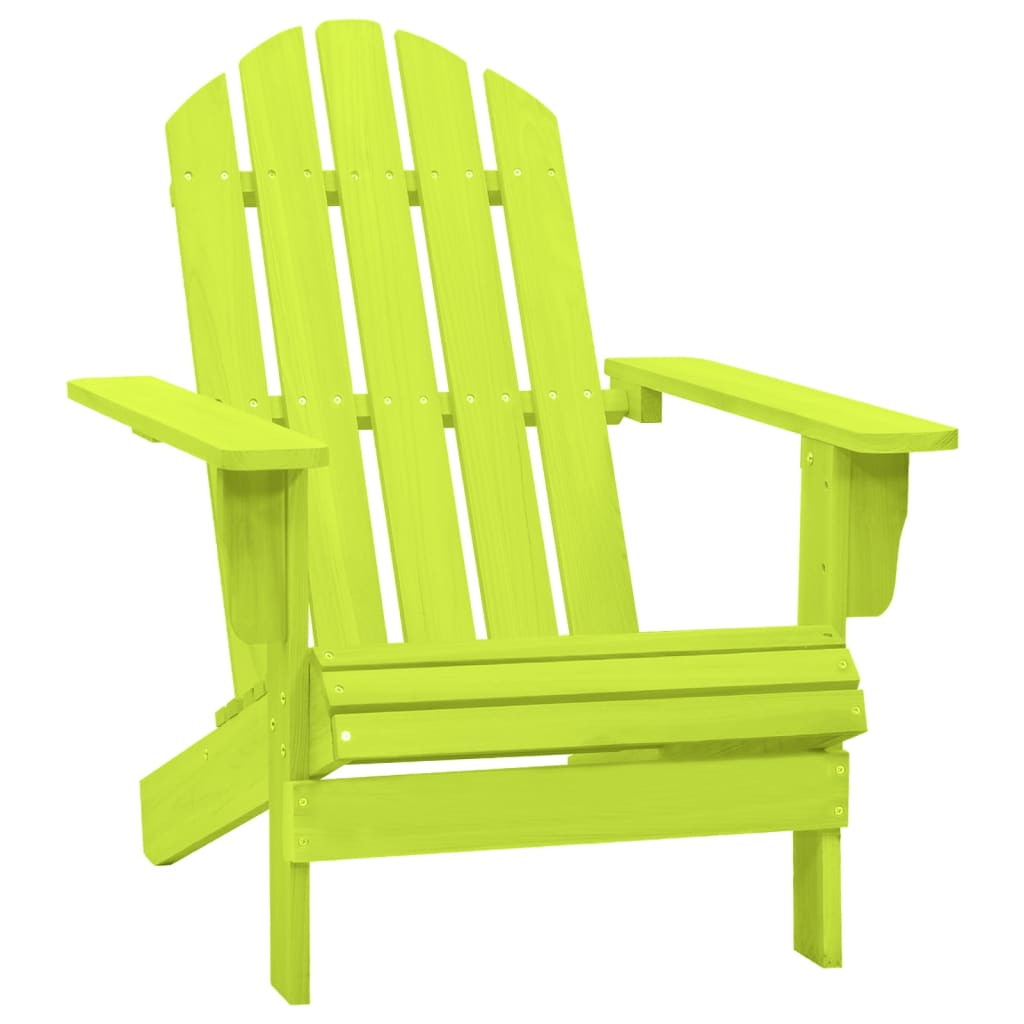Garden Adirondack Chair Solid Fir Wood Green