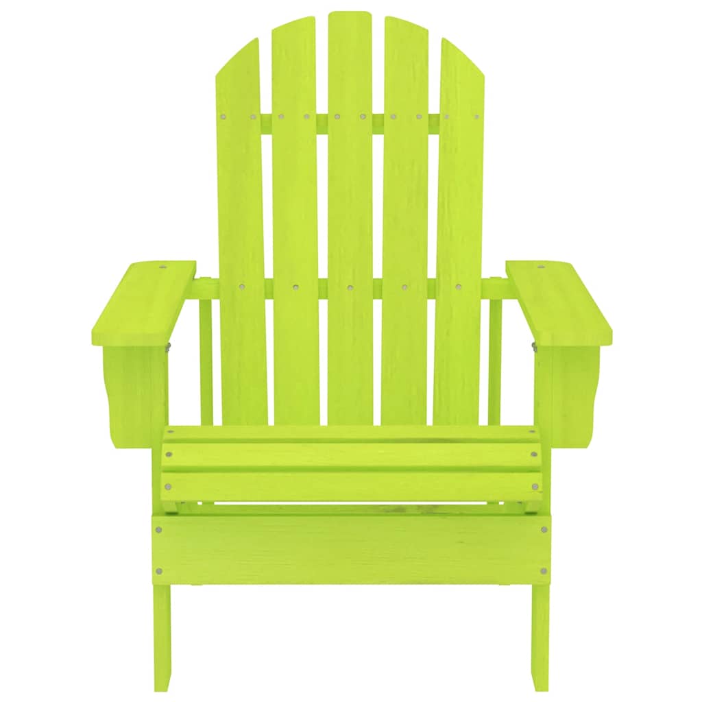 Garden Adirondack Chair Solid Fir Wood Green