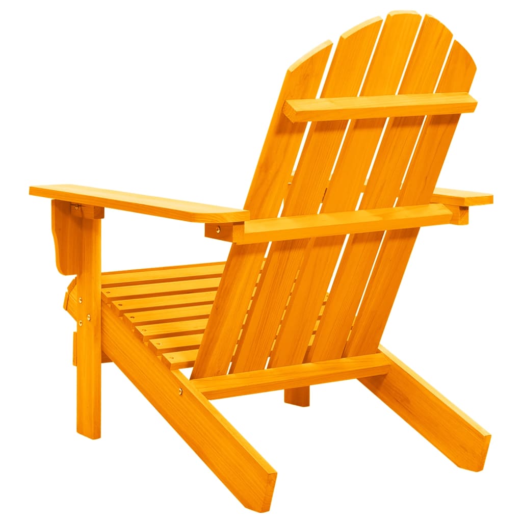 Garden Adirondack Chair Solid Fir Wood Orange