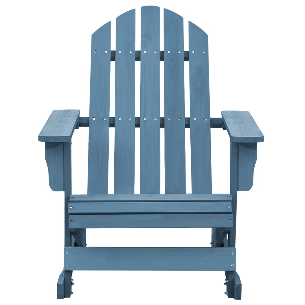Garden Adirondack Rocking Chair Solid Fir Wood Blue