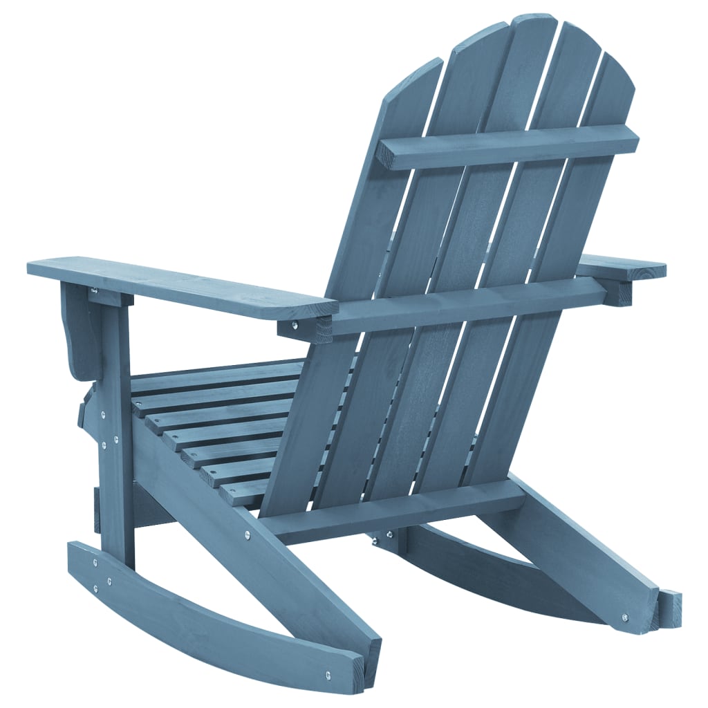 Garden Adirondack Rocking Chair Solid Fir Wood Blue