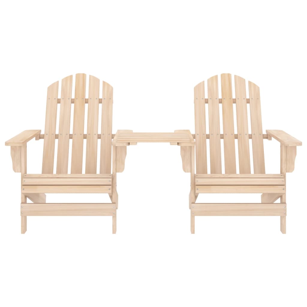 Garden Adirondack Chairs with Tea Table Solid Fir Wood