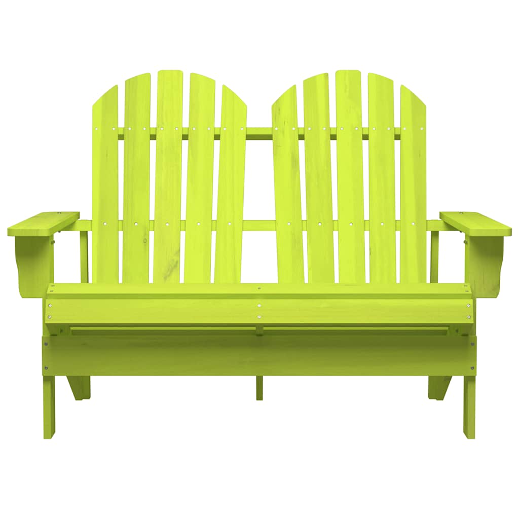 2-Seater Garden Adirondack Chair Solid Fir Wood Green