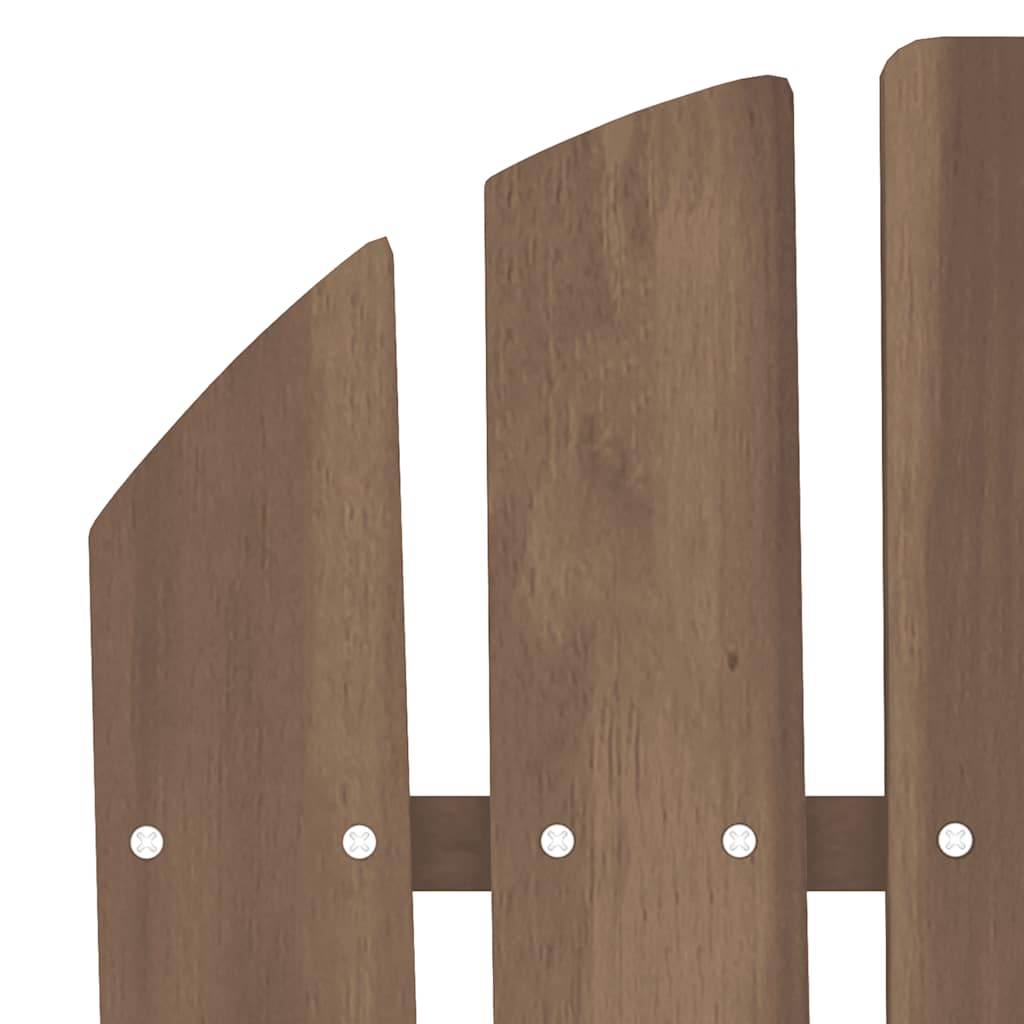 Garden Adirondack Chair with Table Solid Fir Wood Brown