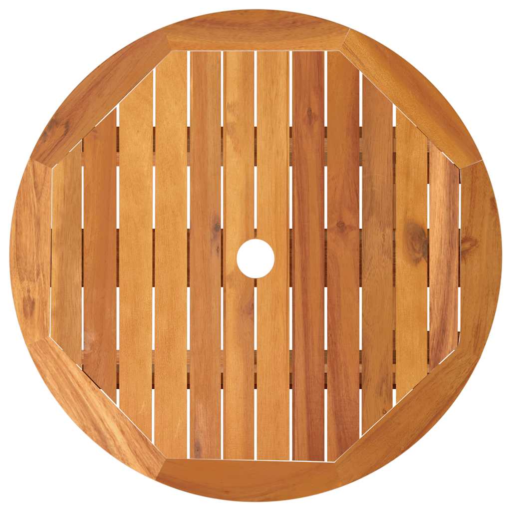 Folding Garden Table Ø60x75 cm Solid Eucalyptus Wood