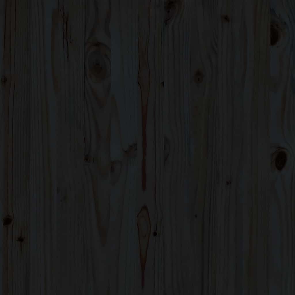 Garden Middle Sofas 2 pcs Black Solid Wood Pine