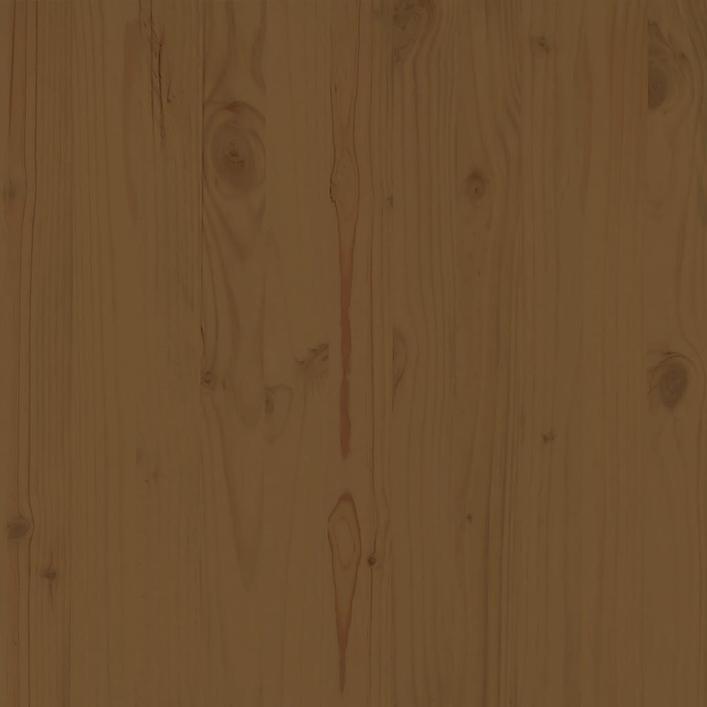 Garden Middle Sofas 3 pcs Honey Brown Solid Wood Pine