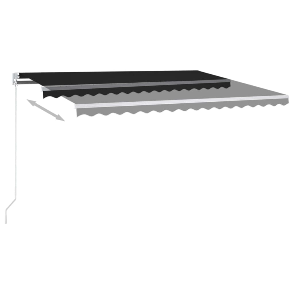 Manual Retractable Awning 400x350 cm Anthracite
