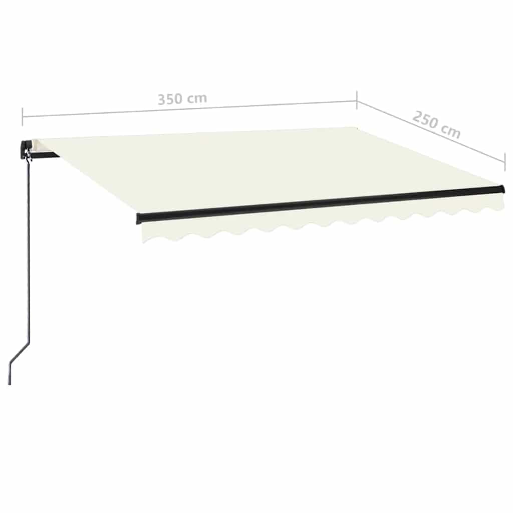 Manual Retractable Awning 350x250 cm Cream