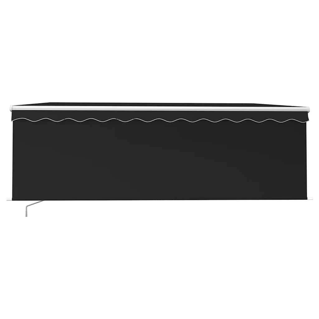 Manual Retractable Awning with Blind&LED 4.5x3m Anthracite