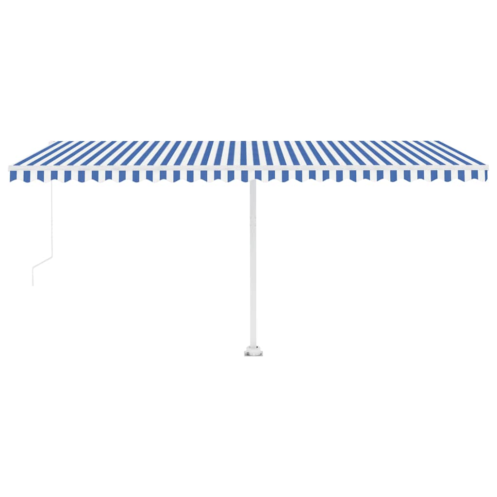 Freestanding Manual Retractable Awning 500x300 cm Blue/White