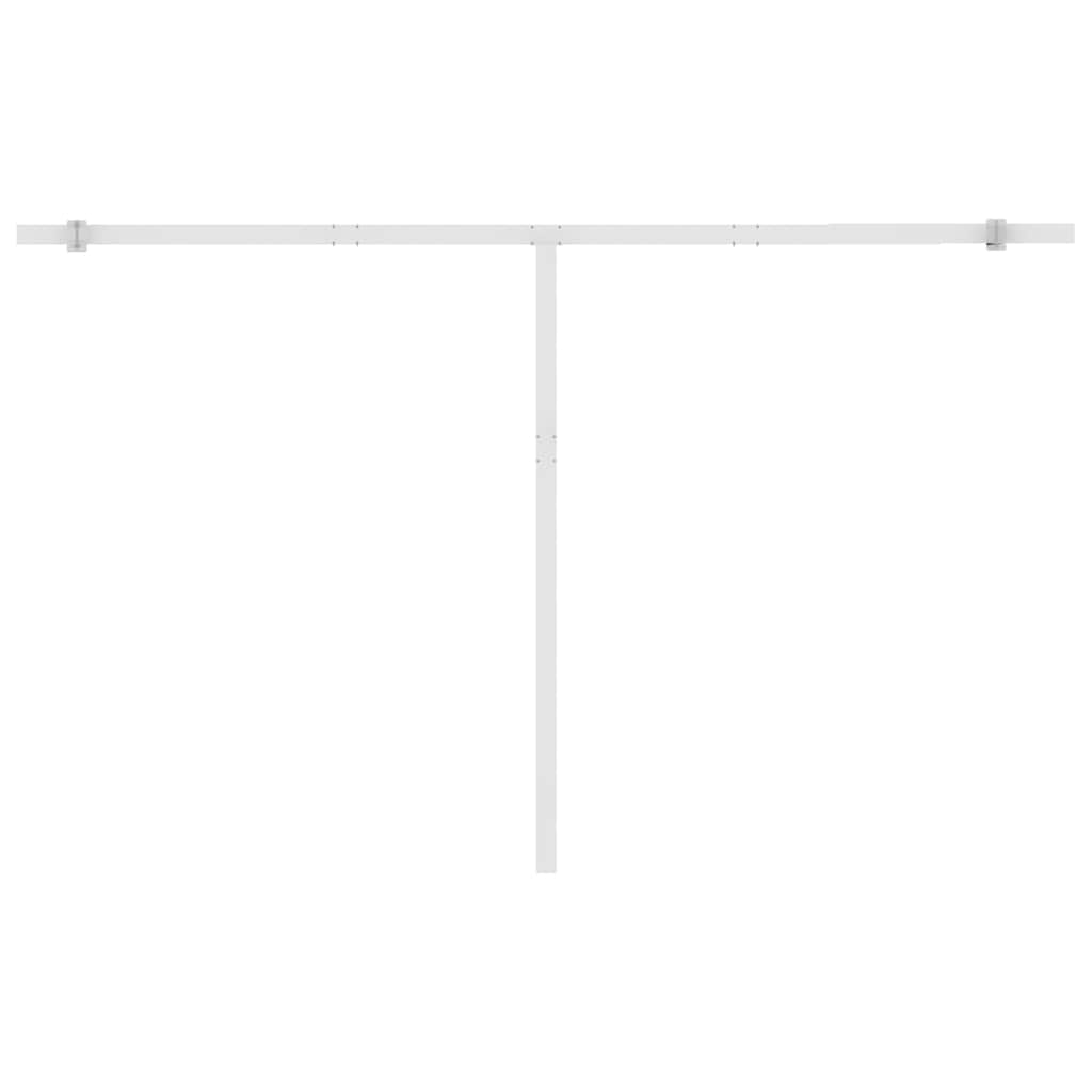 Manual Retractable Awning with LED 400x350 cm Yellow and White