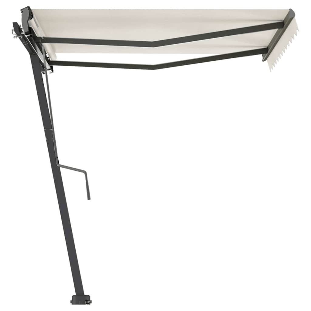 Freestanding Manual Retractable Awning 300x250 cm Cream