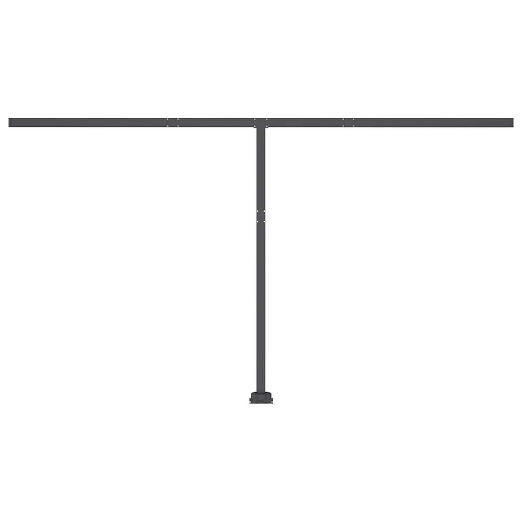 Manual Retractable Awning with LED 400x300 cm Yellow and White