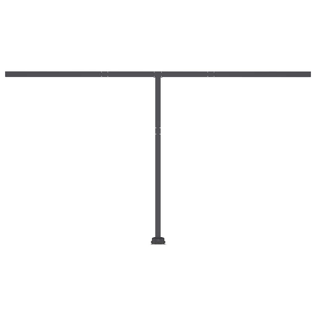 Manual Retractable Awning with LED 450x300 cm Yellow and White