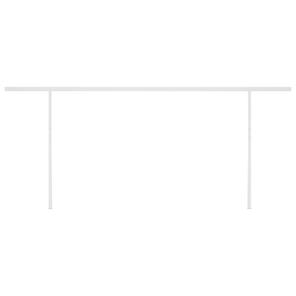 Manual Retractable Awning with LED 6x3.5 m Yellow and White