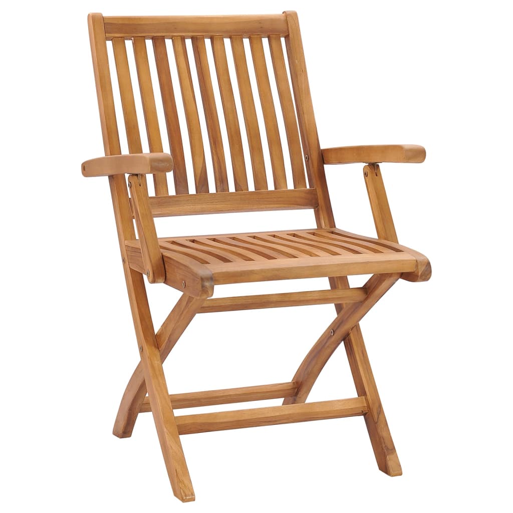 Folding Garden Chairs 4 pcs Solid Teak Wood