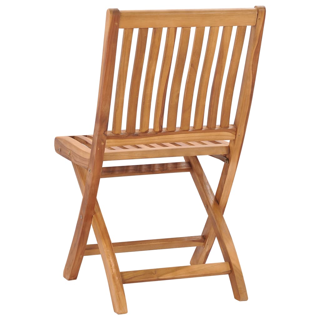 Folding Garden Chairs 8 pcs Solid Teak Wood