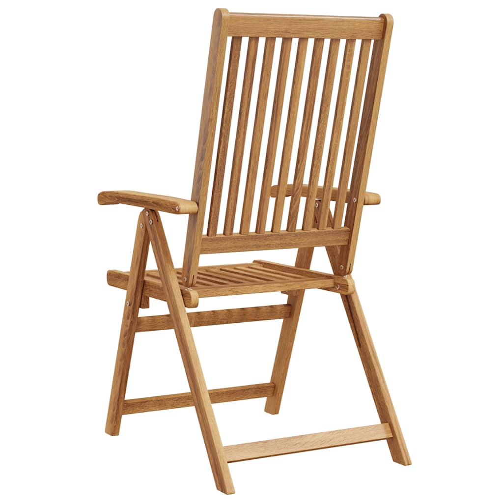 Folding Garden Chairs 8 pcs Solid Acacia Wood