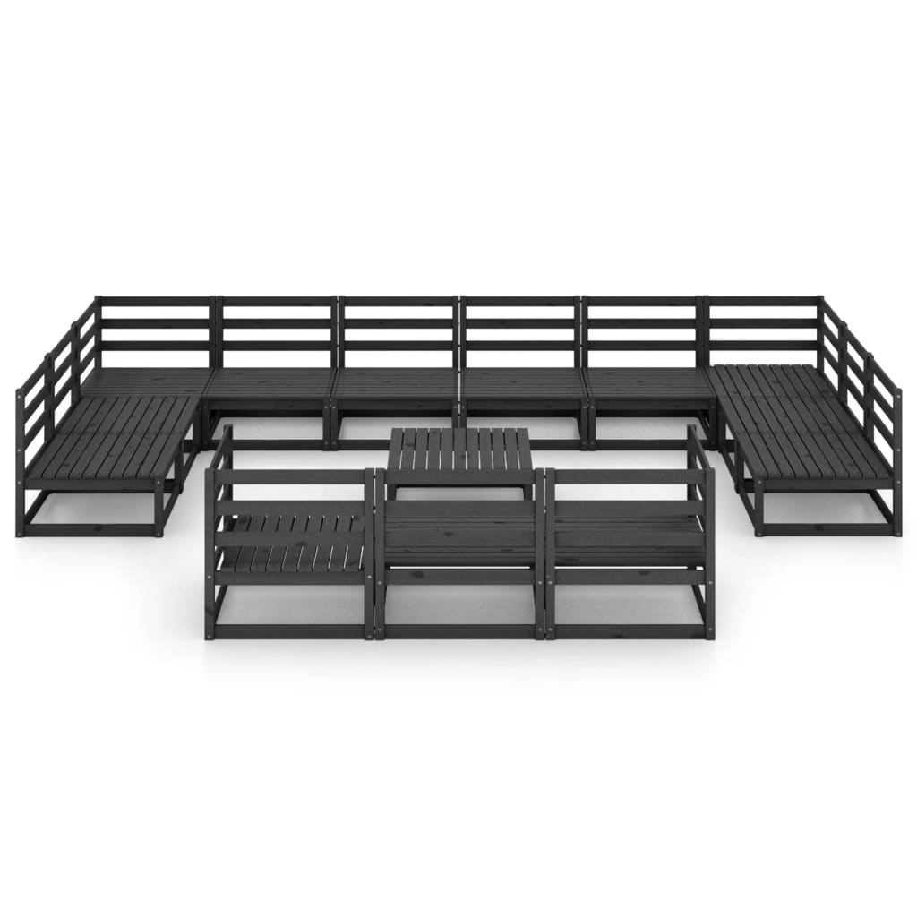 14 Piece Garden Lounge Set Solid Pinewood