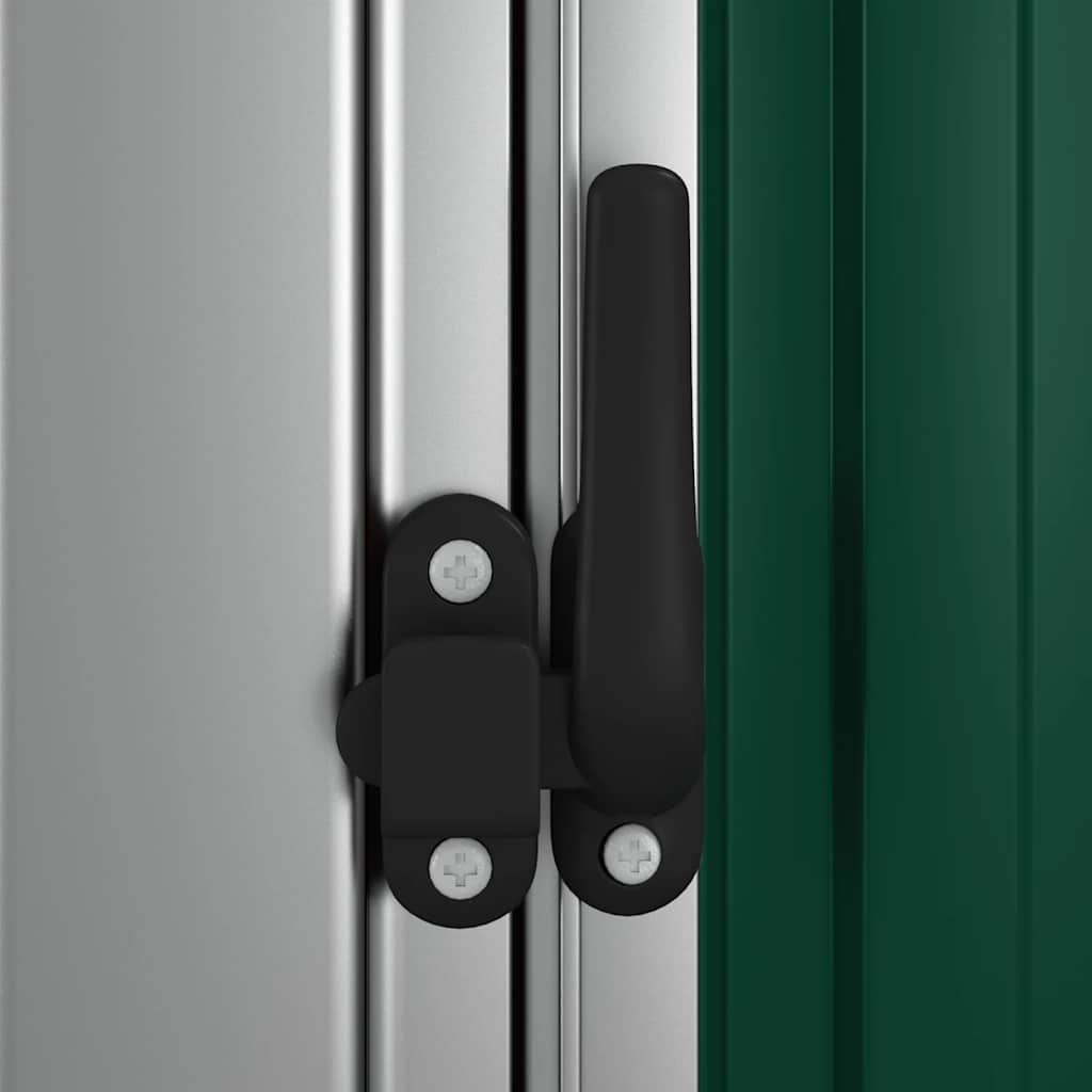 Garden Shed Green 118.5x97x209.5 cm Galvanised Steel
