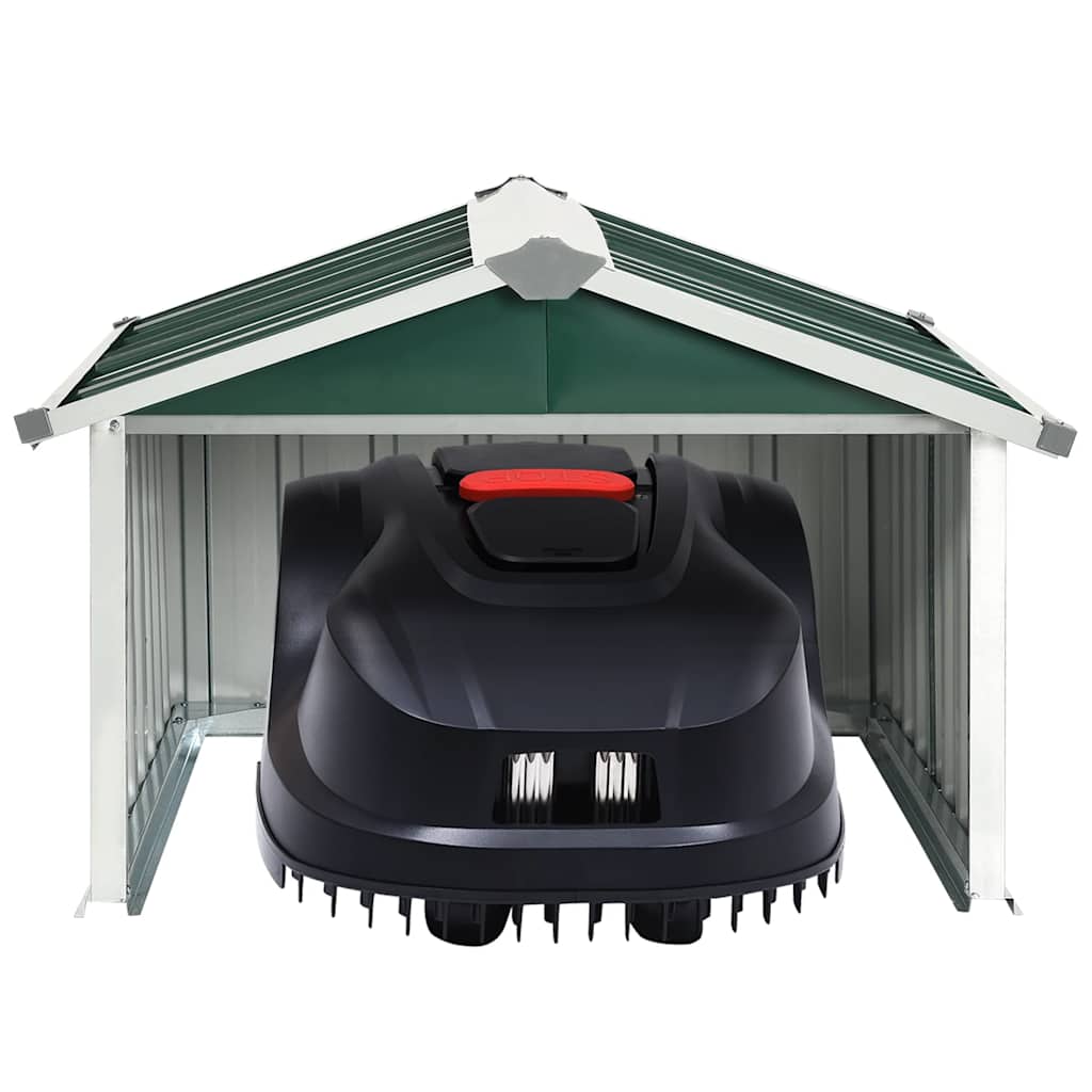 Garden Robot Lawnmower Shed 92x97x63 cm Galvanised Steel Green