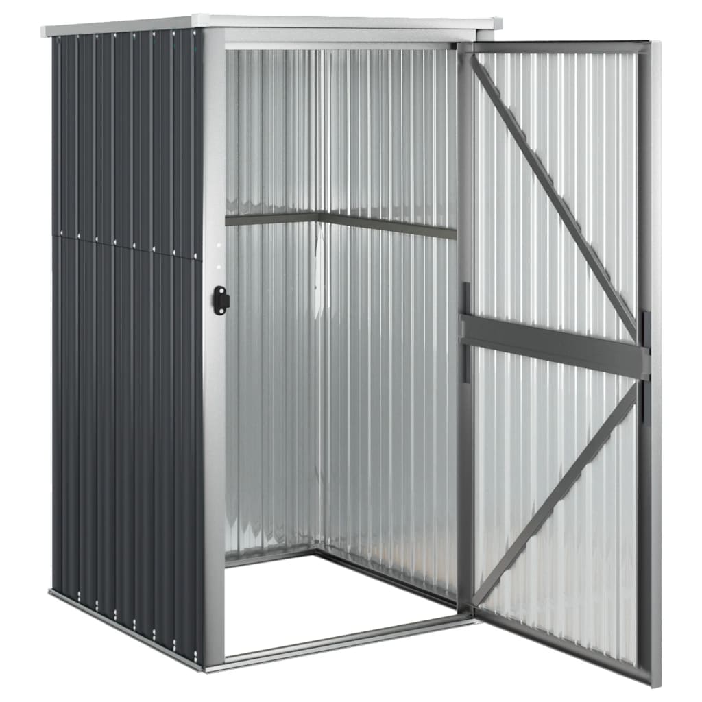 vidaXL Garden Tool Shed Anthracite 88x89x161 cm Galvanised Steel