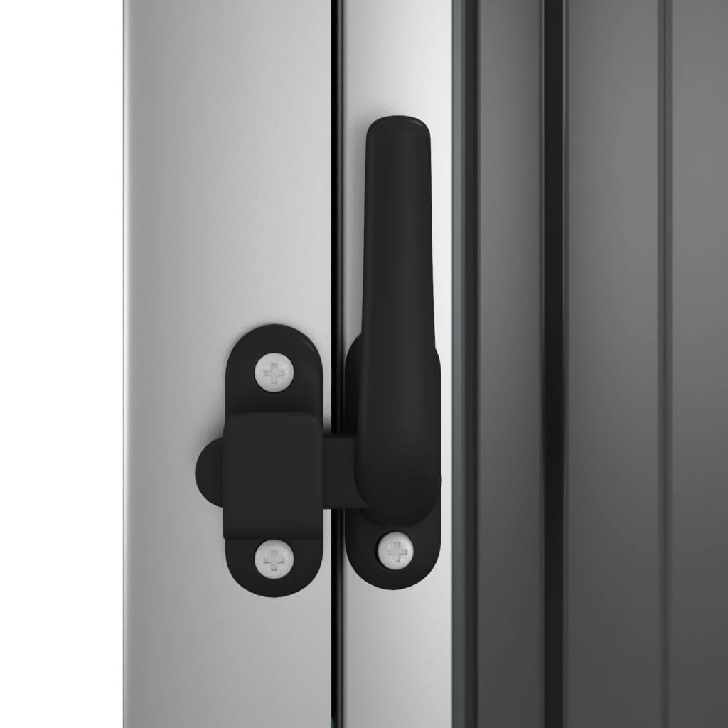 vidaXL Garden Tool Shed Anthracite 88x89x161 cm Galvanised Steel