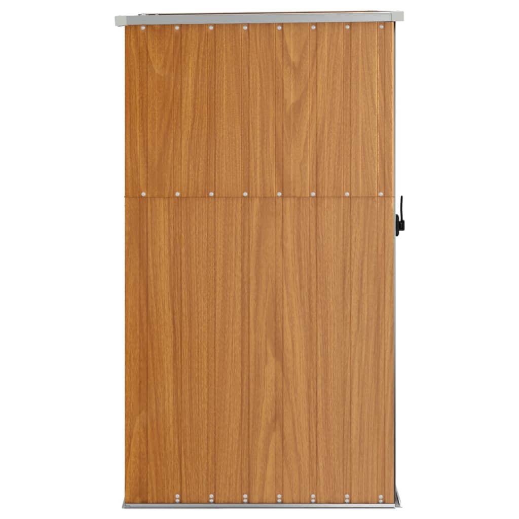 vidaXL Garden Tool Shed Brown 88x89x161 cm Galvanised Steel